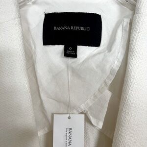 Banana Republic White Textured Blazer